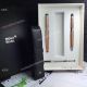 2018 Copy Mont Blanc Gold Ballpoint & Rollerball Pen Set With Pen Case (5)_th.jpg